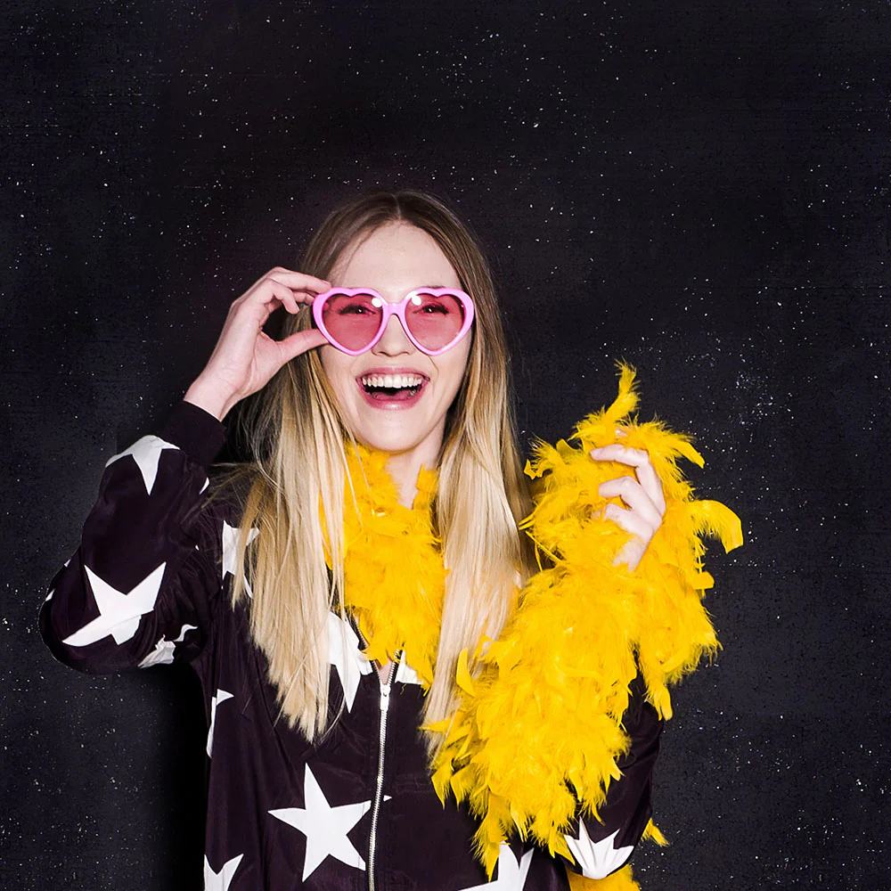 1 paire de lunettes coeur - Rose – Image 3