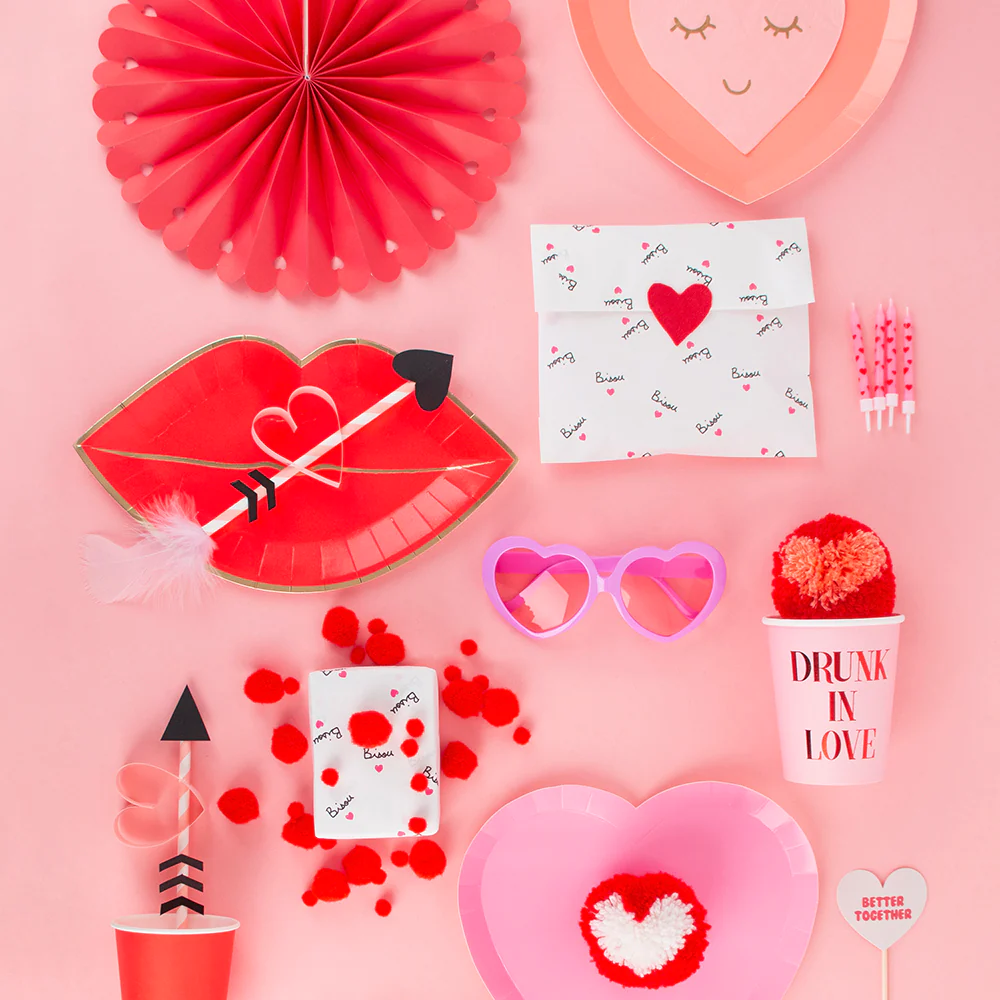 1 paire de lunettes coeur - Rose – Image 2